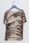 BASERANGE Classic Bamboo Fiber Bamboo Cotton Loose T-shirt Series Collection Round Neck Bottoming Shirt France BAS-TOLO-BL-000-HUWEN Tiger Stripe 24 New Upgrade